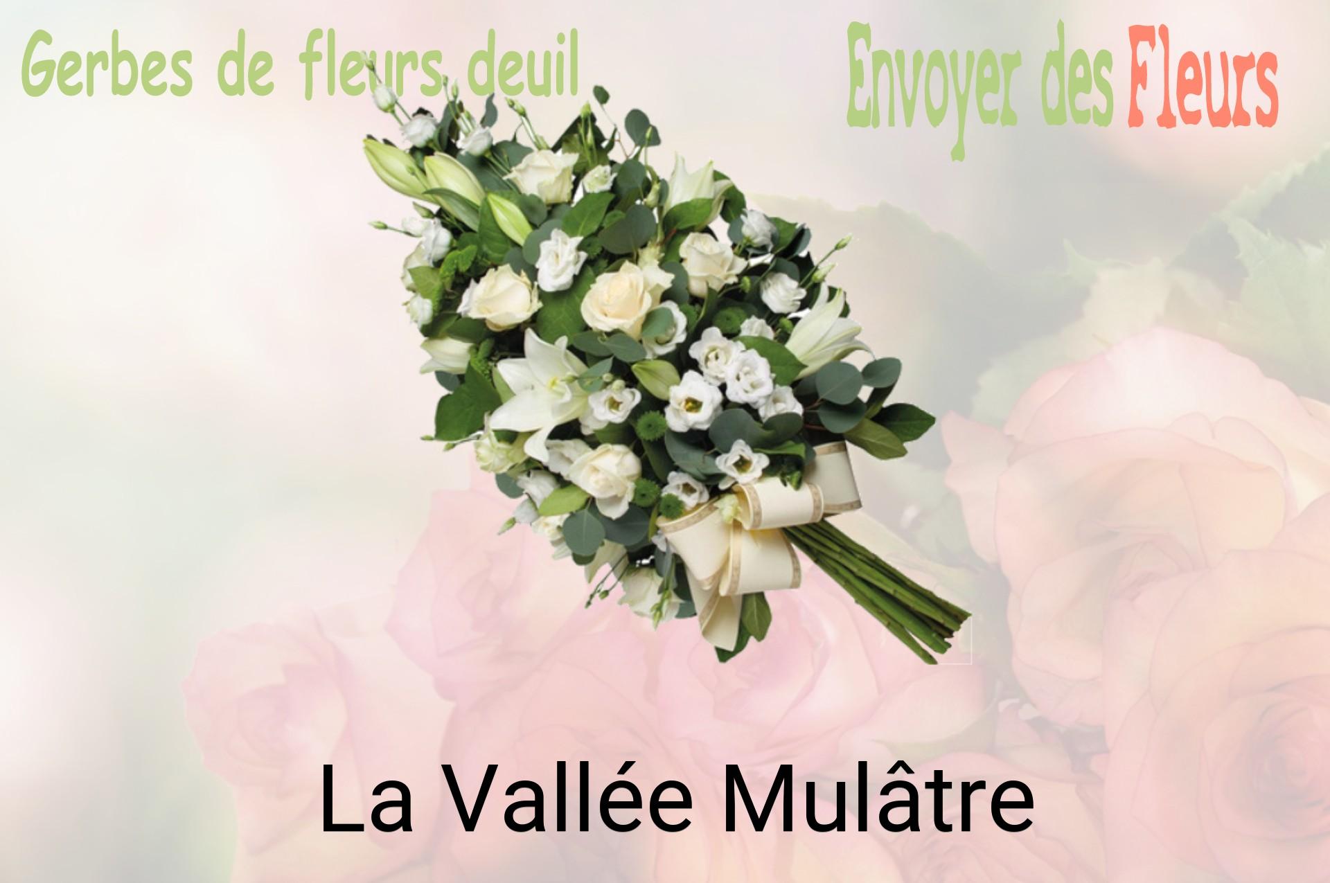 Gerbe de fleurs de deuil livrée à La Vallée-Mulâtre